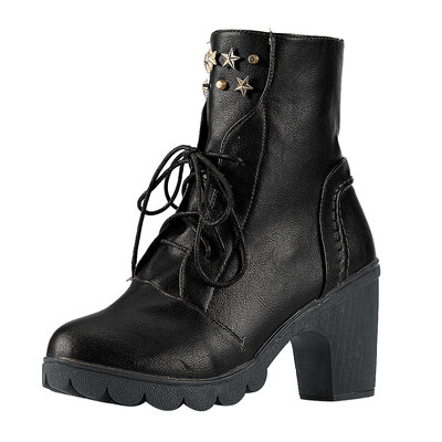 

Rose Womens Ladies Boots Vintage Leather Ankle Short Cowboy Motorcycle Boots Shoes