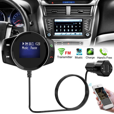 

Handsfree Wireless Bluetooth Car Kit FM Transmitter Radio MP3 Player USB Charger