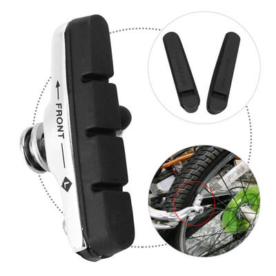

Greensen 1 Pair Bicycle Cycling Road Bike Brake Holder Pads Rubber Blocks Replacement
