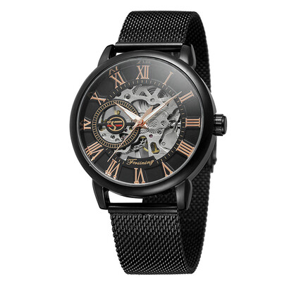 

Forsining hollow mens mechanical watch mens watch mens watch mesh belt