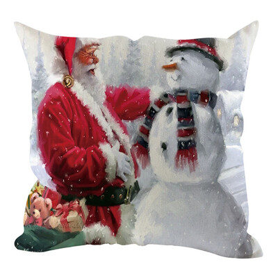 

Siaonvr Christmas Pillow Cover Pillowcases Decorative Sofa Cushion Cover Home Decoration