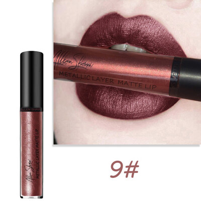 

Shimmers Liquid Lipstick Waterproof Mermaid Lip Gloss Glitter Metallic Cosmetics