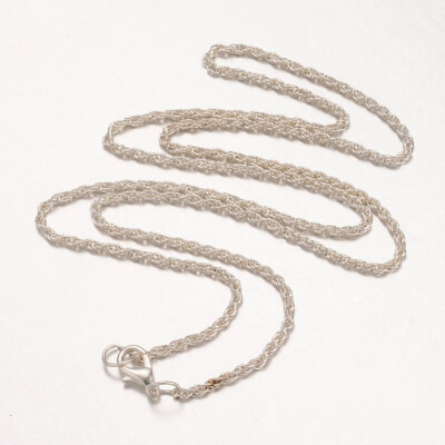 

Iron Necklace Making Rope Chain with Alloy Lobster Clasp Silver 248"