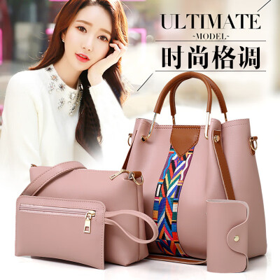 

Female bag female new hot womens bag handbag shoulder bag diagonal bun mother bag 4 piece set