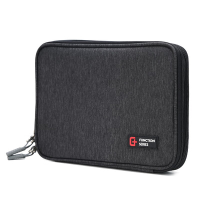 

SWISSGEAR data cable package double-layer wire pack storage bag portable bag U disk package finishing bag headset bag power supply kit digital accessories storage bag SN-005 black