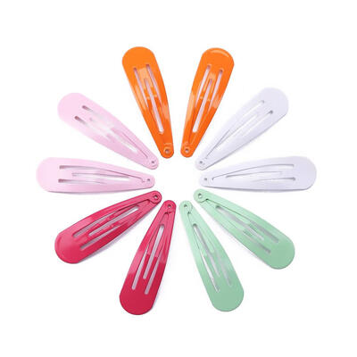 

10pcsset Solid Snap Hair Clips Metal Kids Girls Hairpins Casual Headwear