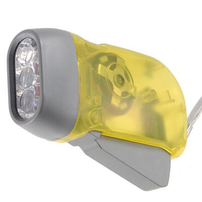 

3 LED Dynamo Flashlight Torch Light Hand Press Crank Portable Camping Traveling Hiking Lamp