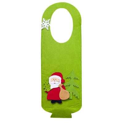 

〖Follure〗Christmas Red Wine Bottle Bag Cartoon Christmas Decoration Wine Gift Felt Bag