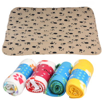 

Soft Cozy Paw Prints Handcrafted Pet Fleece Blanket Brand New
