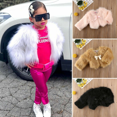 

Baby Kids Girls Faux Fur Vest Waistcoat Warm Winter Coats Tops Outwear Jacket