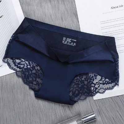 

Ladies Lace Ice Silk Underwear Panties Slim Seamless Transparent Breathable Low Waist Underwear Intimates Unerpants