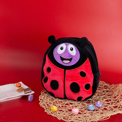 

Siaonvr Ladybug Cartoon Cute Animal Plush Backpack Toddler Mini School Bag For Kids