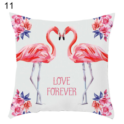 

45x45cm Flower Flamingo Throw Pillow Case Cushion Cover Sofa Bed Car Home Decor