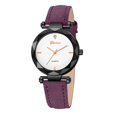 

Geneva Women Watches Scale Irregular Dial Ladies Quartz Wristwatch High Quality Leather Strap Casual Clock Gift Montre Femme
