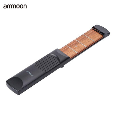 

ammoon Portable Pocket Acoustic Guitar Practice Tool Gadget Chord Trainer 6 String 4 Fret Model for Beginner