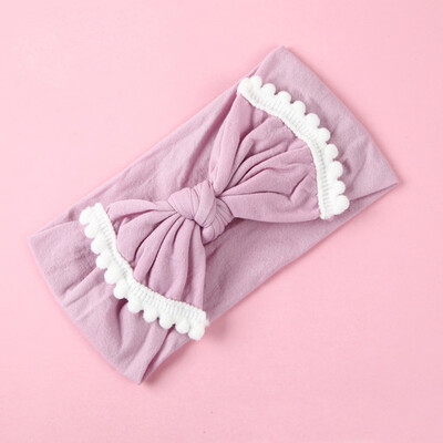 

〖Follure〗Wide Nylon Bow Ribbon with Pompom Knot Bow Nylon Head  Plus