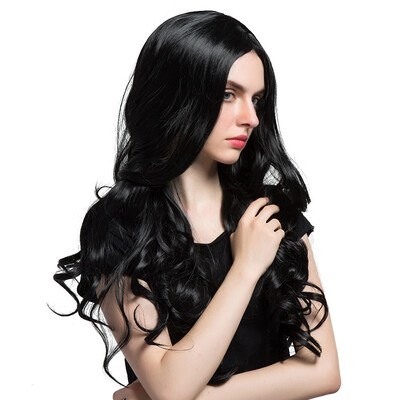 

〖Follure〗Long Loose Wavy Syntheic Wig Front Wig Curly Full Natural Hair Wigs Women Black