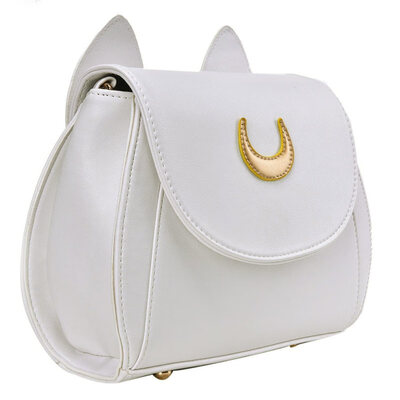 

Fashion Women Cat Shape Moon Pattern Flap Faux Leather Crossbody Shoulder Bag