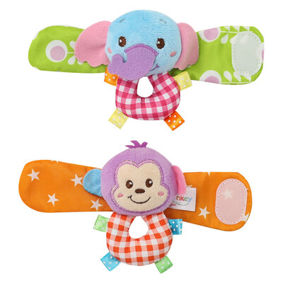 

〖Follure〗Baby Wrist Animal Rattle Toy Infant Plush Toys Best Baby Gifts Early Education