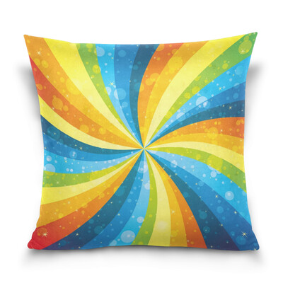 

ALAZA 16 X 16 inch Pillow Case Decorative Cushion Cover Rainbow Background Pattern Pillowcase