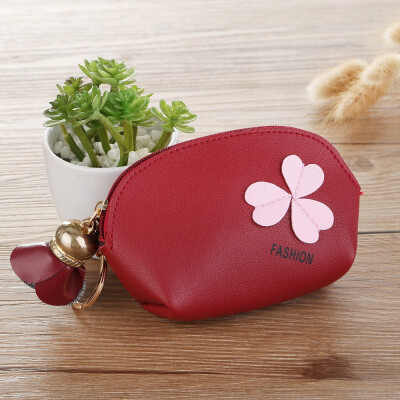 

Tailored Fashion Women Flower Zip Wallet Coin Purse Keychain Bag Storage Bag