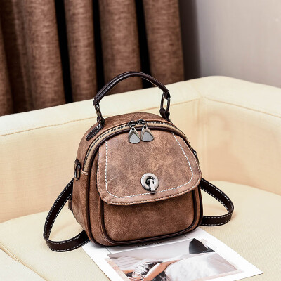 

Womens Autumn&Winter Chaohuan Port Wind Retro Fashion Hundred Shoulder Backpack One Shoulder Slant Bag