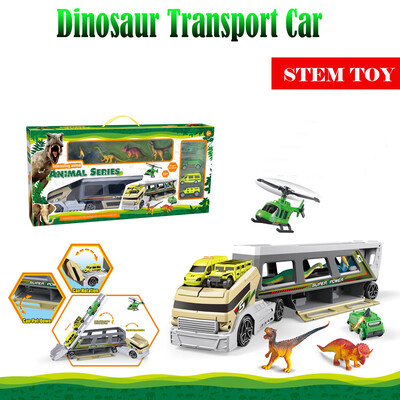 

YIWULADinosaur Transport Car Tractor Trailer Dinosaur Carrier STEM Toy