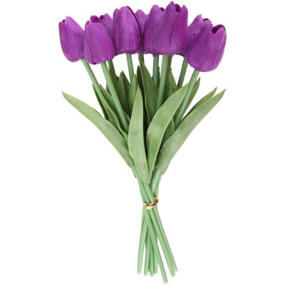 

10pcs Simulation PU Tulip Artificial Flower Bridal Wedding Bouquets Decor