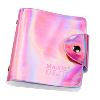

〖Follure〗Nail Stamping Plate Holder Case Rainbow Square Rectangular 32 Slots Card Package