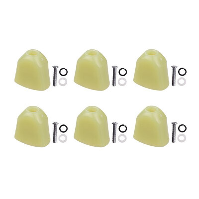 

6PCS Tuning Peg Caps Polished Tuner Key Button Cap String Knob Handle with Screws Washer Parts for Acoustic&Electric Guitars Y