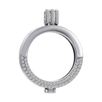 

Fashion Openable Lockets DIY Pendant DIY Necklace Women Fashion Jewelry My Coin Clear Crystal Floating Locket locketNo Chains