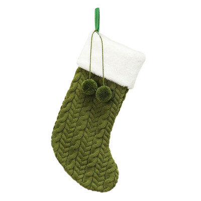 

New Hot Christmas Knitted Stockings Gift Holder Xmas Tree Hanging Ornaments Decorations For Family Holiday Season Decor