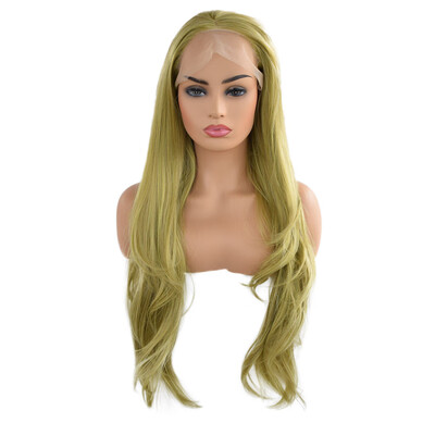 

〖Follure〗Curly Wig Glueless Lace Wigs Green Women Indian Remy Human Hair Lace Front