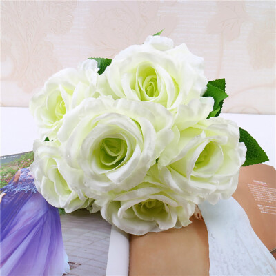 

Gobestart 1 Bouquet Vintage Artificial Rose Silk Flowers Bouquet for Decoration