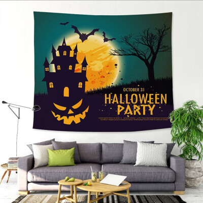 

Toponeto Sugar Skull Tapestry Halloween Trick Treat Horror Ghost Wall Hanging Home Decor