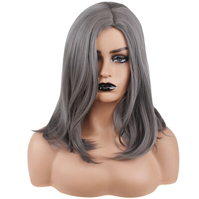 

Gobestart Fashion Womens Medium Straight Full Wig Synthetic Hair Party Lace Hair Wigs
