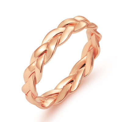 

Fashion Plain Rope Ring Silver Gold Color