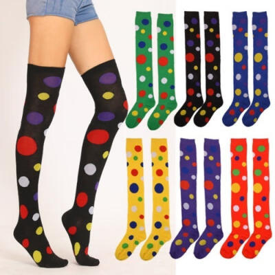 

Women Winter Warm Comfort Socks Girls Polka Dot Long Knee High Socks