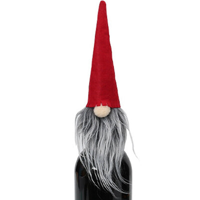 

Gobestart 1pcs Christmas Hat Wine Bottle Set Cover Bar Restaurant Christmas Party Decor