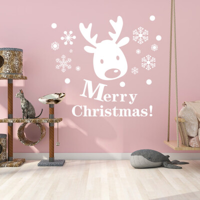 

〖Follure〗Cute Elk Merry Christmas Removable Wall Sticker Home Decor