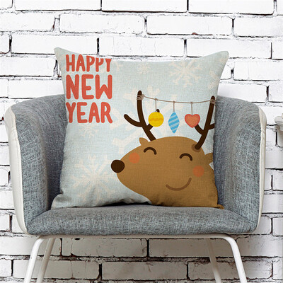

Siaonvr Home Decor Cushion Cover Merry Christmas Pillowcase Sofa Throw Pillow Covers