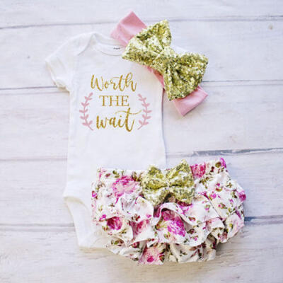 

Newborn Toddler Baby Girl Floral Romper Tutu Shorts Pants Outfits Clothes Set