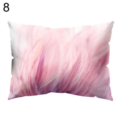 

Multicolor Feather Suqare Throw Pillow Case Cushion Cover Sofa Bedding Articles
