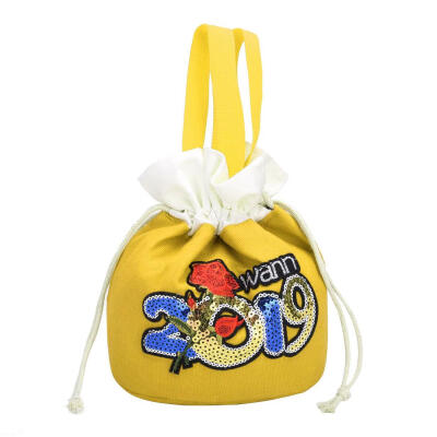 

Letter Flower Backpack Kids Girls Drawstring Handbags Shoulder Bucket Bags