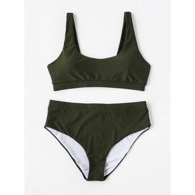 

Women Bikini Set Bandage Push-Up Padded Bra Swimwear Swimsuit Bathing Pure Color