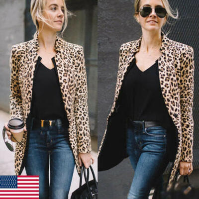 

Women Casual Slim Blazer Suit Coat Jacket Ladies Long Sleeve Cardigan Outwear