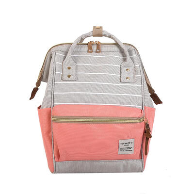 

Hit Color Stripe Travel Backpacks Women School Bags Canvas Large Knapsack