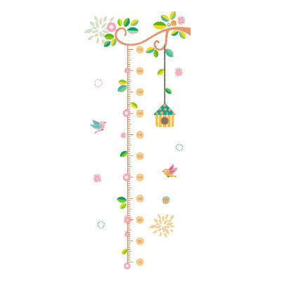 

Greensen Birdcage Branch Height Measurement Decorative Sticker Eco-friendly Décor for Bedroom