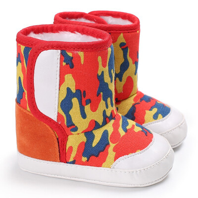 

WEIXINBUY Fashion Baby Boots Girls Boys Shoes Autumn Winter First Walkers Kids Patchwork Print Children Boots 9 Styles
