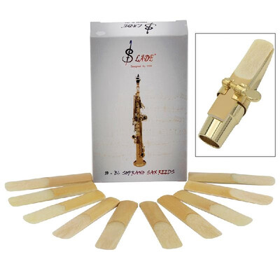

LADE Bb Soprano Saxophone Sax Reeds Strength 25 10pcs Box